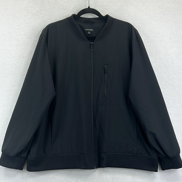 Banana Republic Jackets & Blazers - Unisex Banana Republic Lightweight Bomber Jacket XXL Black Polyester/Spandex EUC